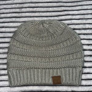 C.C. Knit Beanie in Light Gray